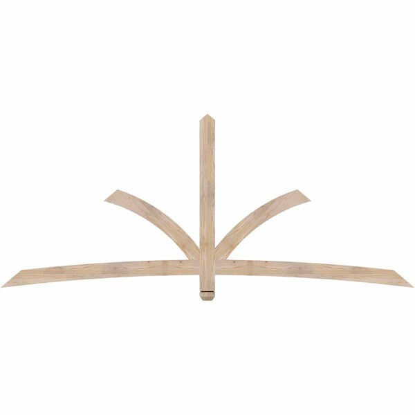 Ekena Millwork Davenport Smooth Timber Gable Bracket, Douglas Fir, 96"W x 40"H x 1 1/2"D x 3 1/2"F, 10/12 Pitch GBW096X40X0204DAV00SDF - main